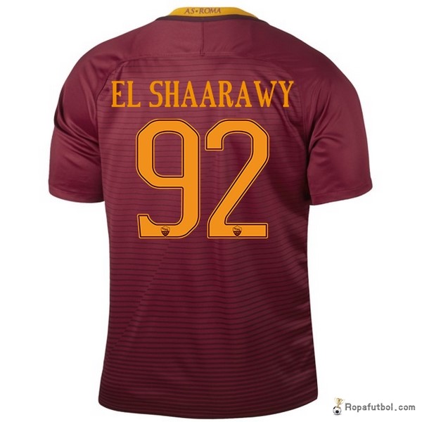 Camiseta As Roma Replica Primera Ropa El Shaarawy 2016/17 Rojo